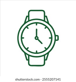 Watch minimalist outline vector logo in whitw background