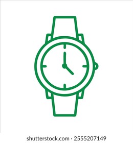 Watch minimalist outline vector logo in whitw background