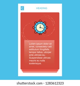 Watch mobile vertical banner design design. Vector