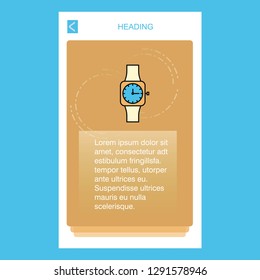 Watch mobile vertical banner design design. Vector