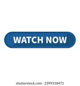 Watch Now Button In Blue Rounded Rectangle Shape For Promotion Business Marketing Social Media Information
