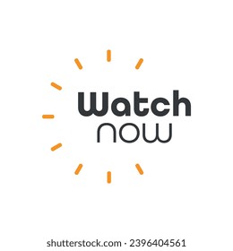 watch now button on white background