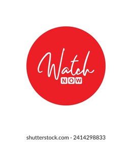 watch now button on white background