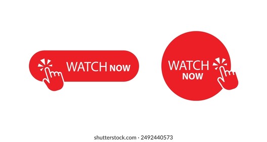 watch now button on white background