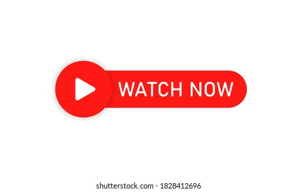 Watch Now Video Play Button Banner Stock Vector (Royalty Free ...