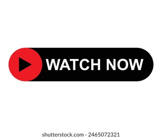 watch now button for video or social media eps editable file 