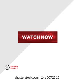 watch now button for video or social media eps editable file 