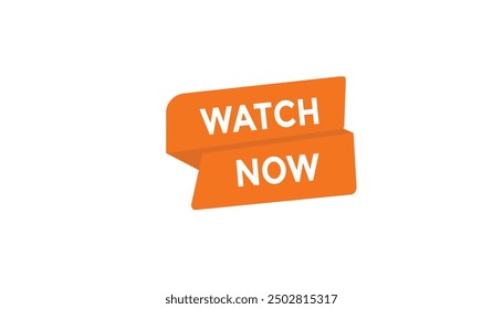 Watch now button web banner templates. Vector Illustration 