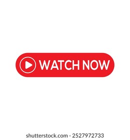 Watch now icon with play button. Website online video player symbol vector illustration.