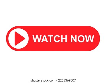 Watch now icon, website online button player symbol, play video vector illustration .