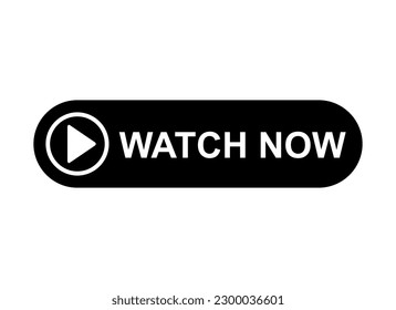 Watch now icon, website online button player symbol, play video vector illustration .