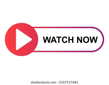 Watch now icon, website online button player symbol, play video vector illustration .