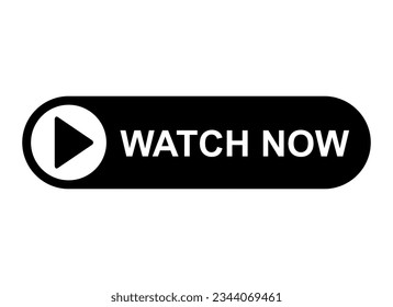 Ver ahora icono, símbolo del reproductor de botones en línea del sitio web, reproducir ilustración del vector de vídeo.