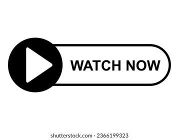 Watch now icon, website online button player symbol, play video vector illustration .