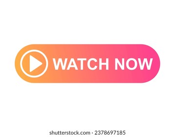 Watch now icon, website online button player symbol, play video vector illustration .