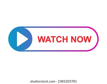 Watch now icon, website online button player symbol, play video vector illustration .