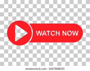 Watch now icon, website online button player symbol, play video vector illustration .