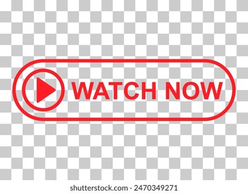 Watch now icon, website online button player symbol, play video vector illustration .