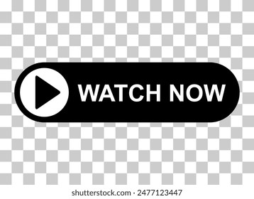 Watch now icon, website online button player symbol, play video vector illustration .