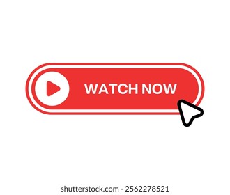Watch now icon, website online button player symbol