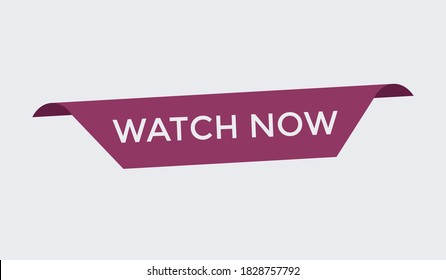 watch now label button text, button for watch now, signs icon watch now