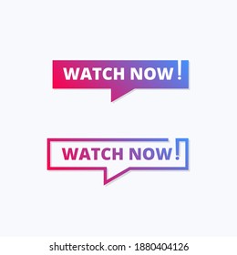 Juego de etiquetas de Watch Now