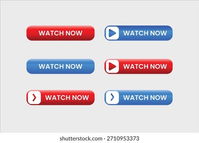 assistir agora mais ícone de botão design de duas cores 