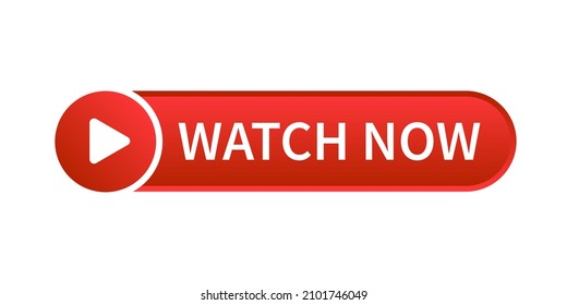 Watch now vector button in flat style. Play video icon isolated on white background. Vector illustration.
