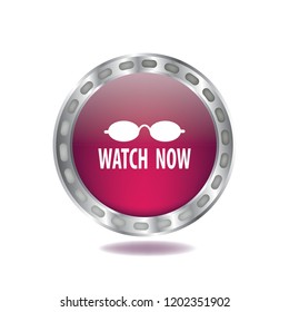 Watch now vector button, web design element