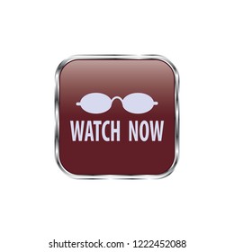 Watch now vector button, web design element