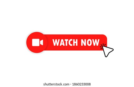 Watch Now Video Play Button Icon. Vector Illustration