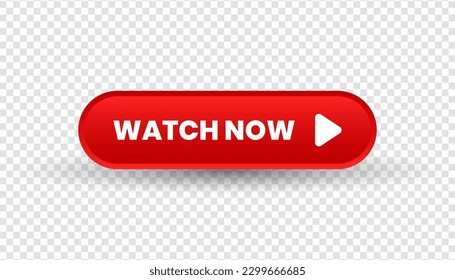 Watch Now Video Play Button sign symbol. Play video. Vector illustration