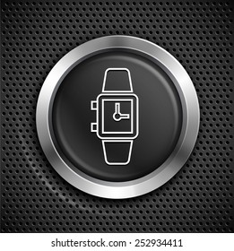Watch on Black Round Buttons