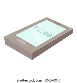 Watch on mobile phone icon. Cartoon illustration of watch on mobile phone vector icon for web