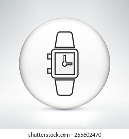 Watch on White Round Buttons