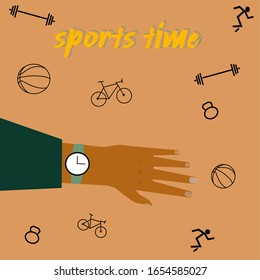The watch on your hand reminds you of playing sports. Sports time.