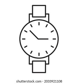 Icono de vector de negrita de contorno de Watch que se puede modificar o editar fácilmente 
