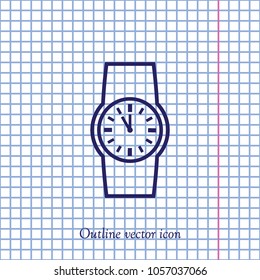 Watch outline icon, vector design element