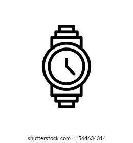 watch outline icon. vector illustration. Isolated on white background.