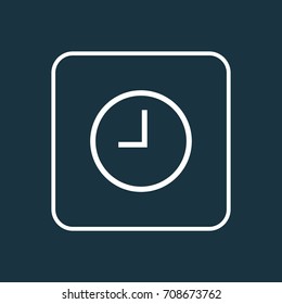 Watch Outline Symbol. Premium Quality Isolated Wait Element In Trendy Style.