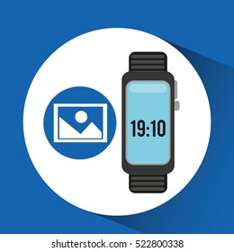 watch picture app social network vector illustration eps 10