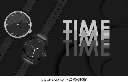 Watch Poster Vector Classic And Modern Looking