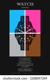 Watch Poster Vector For Web And Ad