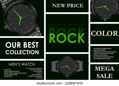 Watch Poster Vector For Web And Ad