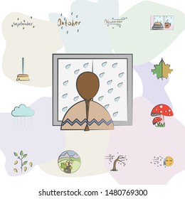Watch rain icon. Universal set of autumn for website design and development, app development