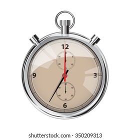 Watch the realistic vector on a white background.