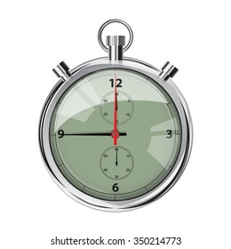 Watch the realistic vector on a white background.
