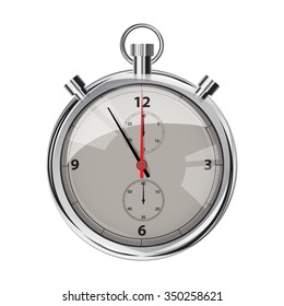 Watch the realistic vector on a white background.