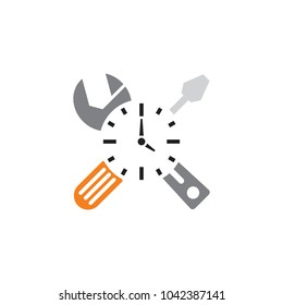 Watch Repair Logo Icon Design