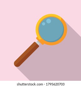 Watch repair magnifier icon. Flat illustration of watch repair magnifier vector icon for web design